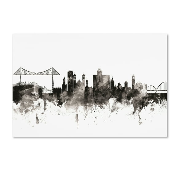 Trademark Fine Art 'Middlesbrough England Skyline III' Canvas Art by Michael Tompsett