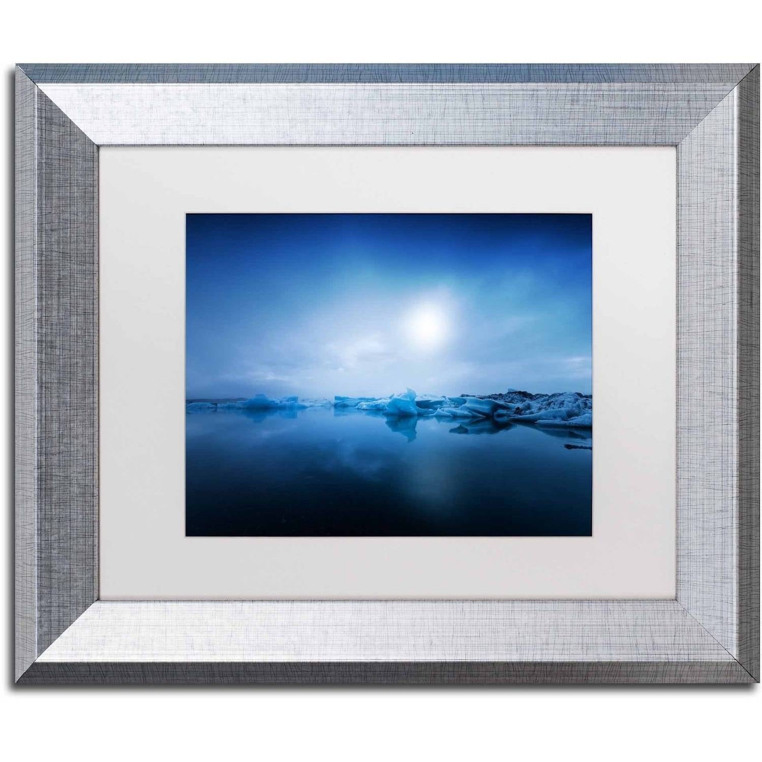 Trademark Fine Art 'Midnight Blue' Canvas Art by Philippe Sainte-Laudy, White Matte, Silver Frame