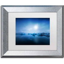 Trademark Fine Art 'Midnight Blue' Canvas Art by Philippe Sainte-Laudy, White Matte, Silver Frame