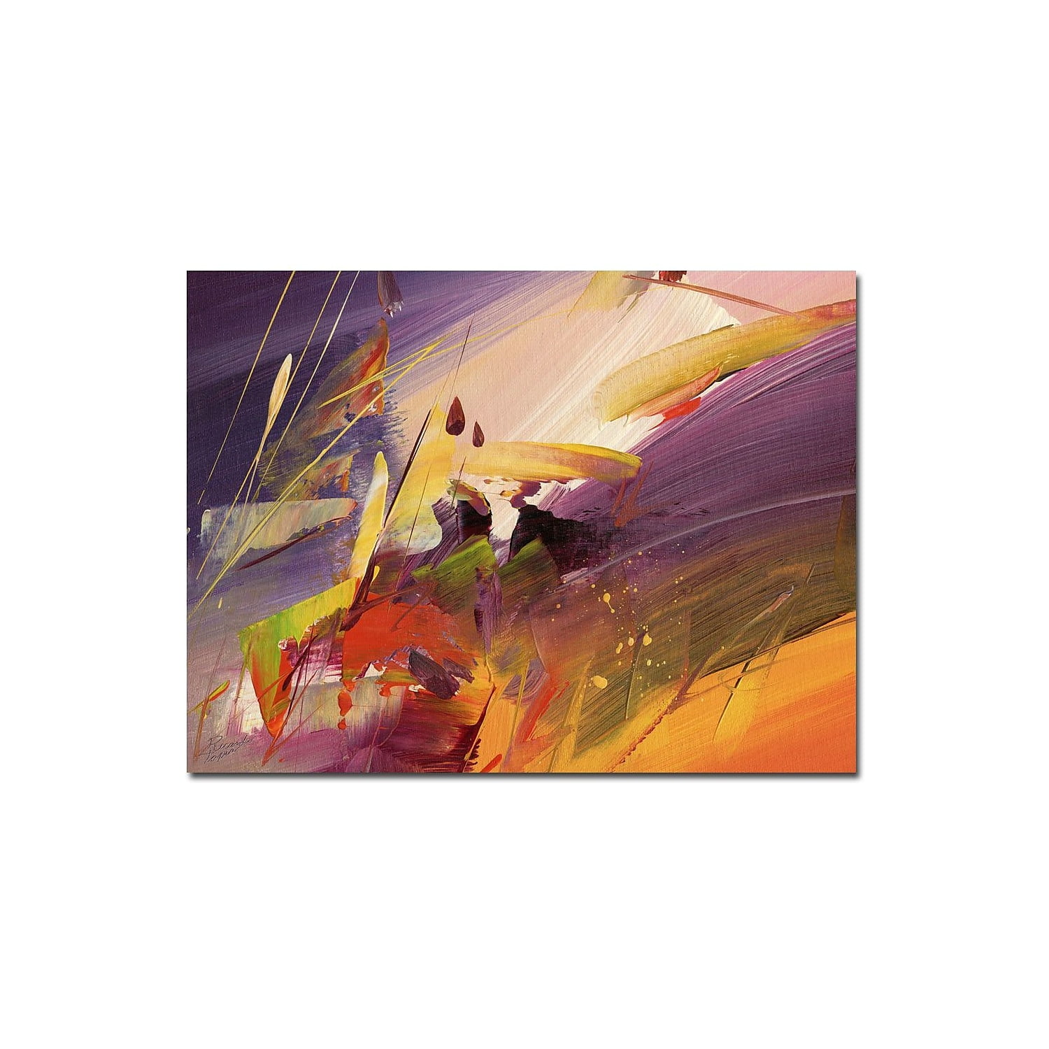 Vibrant Abstract Multicolor Giclee Canvas Art Print