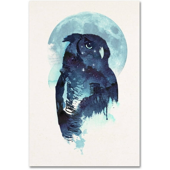 Trademark Fine Art 'Midnight Owl' Canvas Art by Robert Farkas