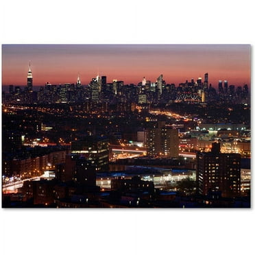 Trademark Fine Art "Midtown From Queens" Canvas Art by David Ayash