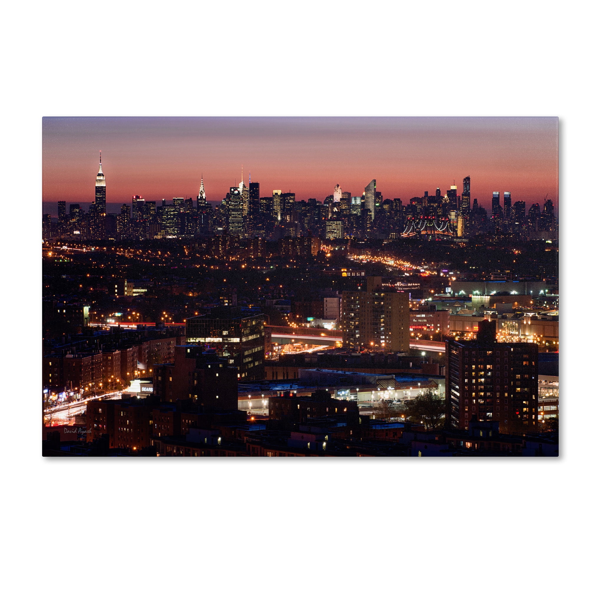 Trademark Fine Art "Midtown From Queens" Canvas Art by David Ayash