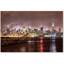 Trademark Fine Art "Midtown Manhatten Over the Hudson River" Canvas Art by David Ayash