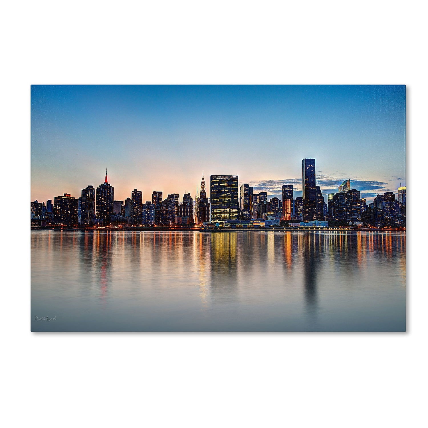 Trademark Fine Art "Midtown NYC Over the East River-I" Canvas Art by David Ayash