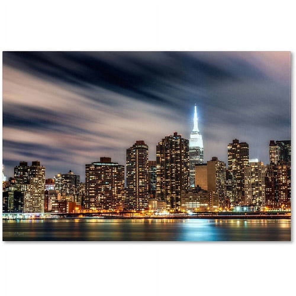 Trademark Fine Art "Midtown Over the East River-V" Canvas Art by David Ayash
