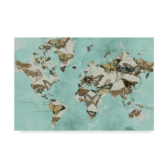 Trademark Fine Art 'Migration of Butterflies' Canvas Art by Jennifer Goldberger