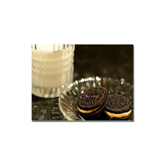 Trademark Fine Art "Milk and Cookies" Canvas Wall Art by Lois Bryan