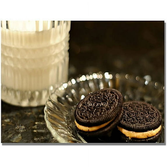 Trademark Fine Art "Milk and Cookies" Canvas Wall Art by Lois Bryan