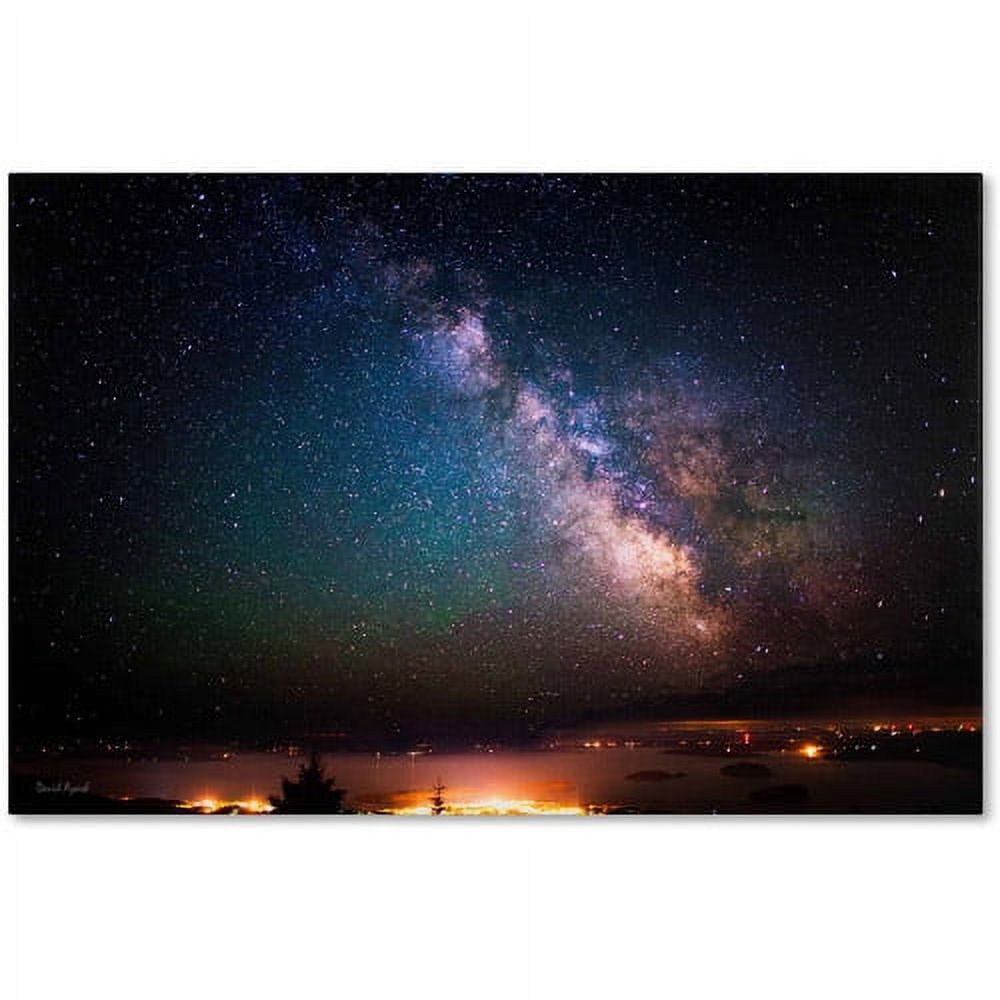Milky Way Over Acadia National Park Framed Canvas Art