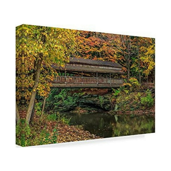 Trademark Fine Art 'Mill Creek Covered Bridge 2' Canvas Art by Galloimages Online