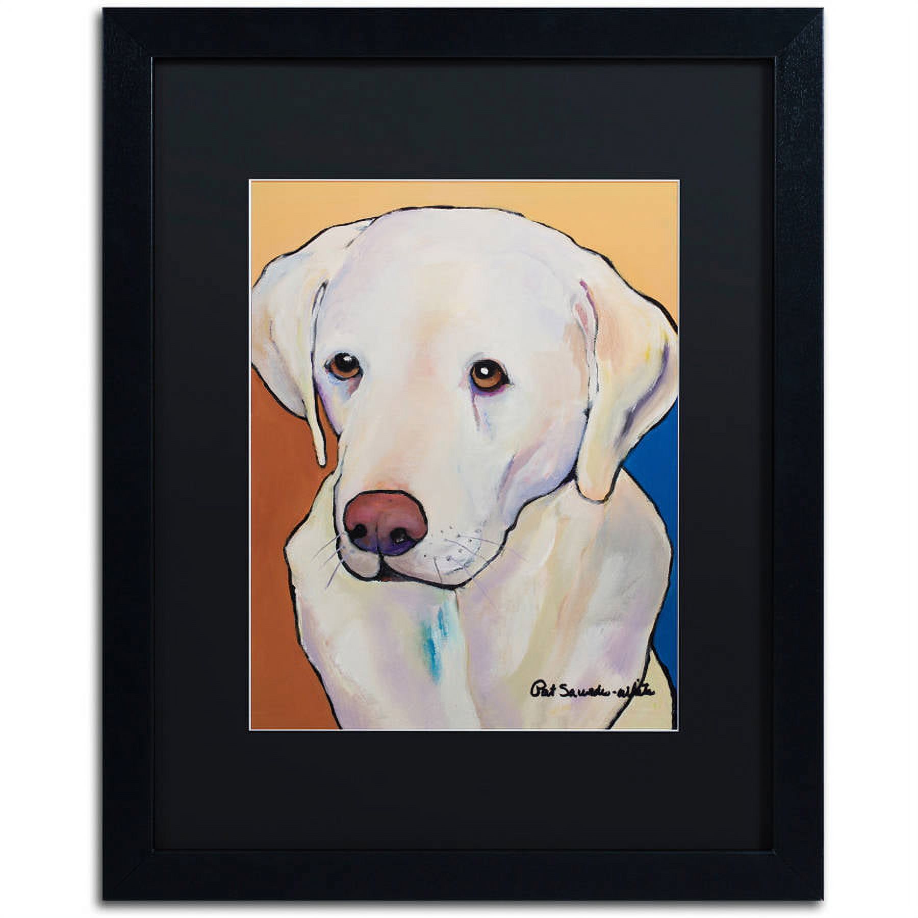 Trademark Fine Art "Millie Large" Canvas Art by Pat Saunders-White, Black Matte, Black Frame