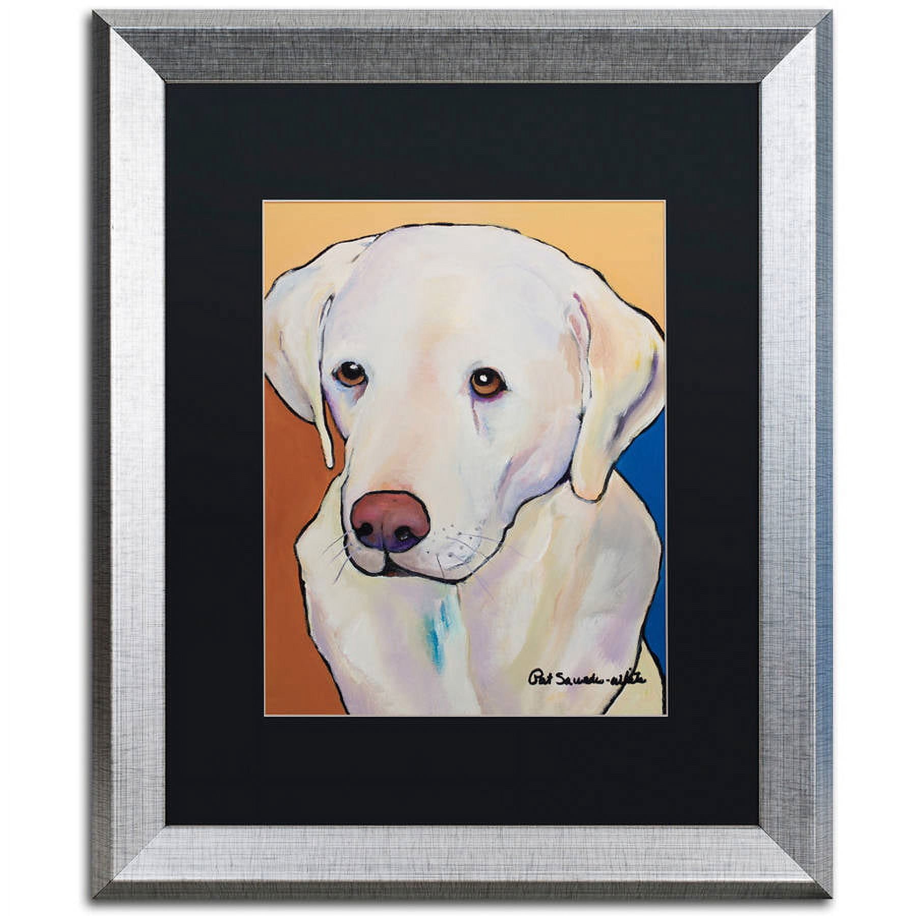 Trademark Fine Art "Millie Large" Canvas Art by Pat Saunders-White, Black Matte, Silver Frame