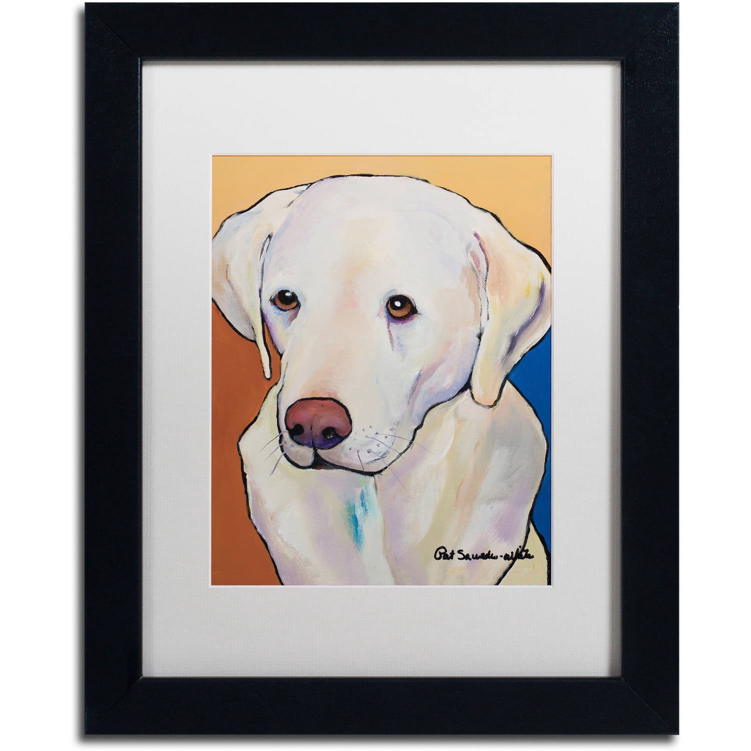 Trademark Fine Art "Millie Large" Canvas Art by Pat Saunders-White, White Matte, Black Frame