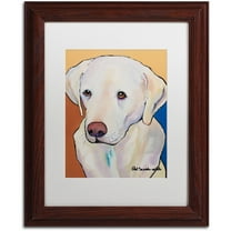 Trademark Fine Art "Millie Large" Canvas Art by Pat Saunders-White, White Matte, Wood Frame