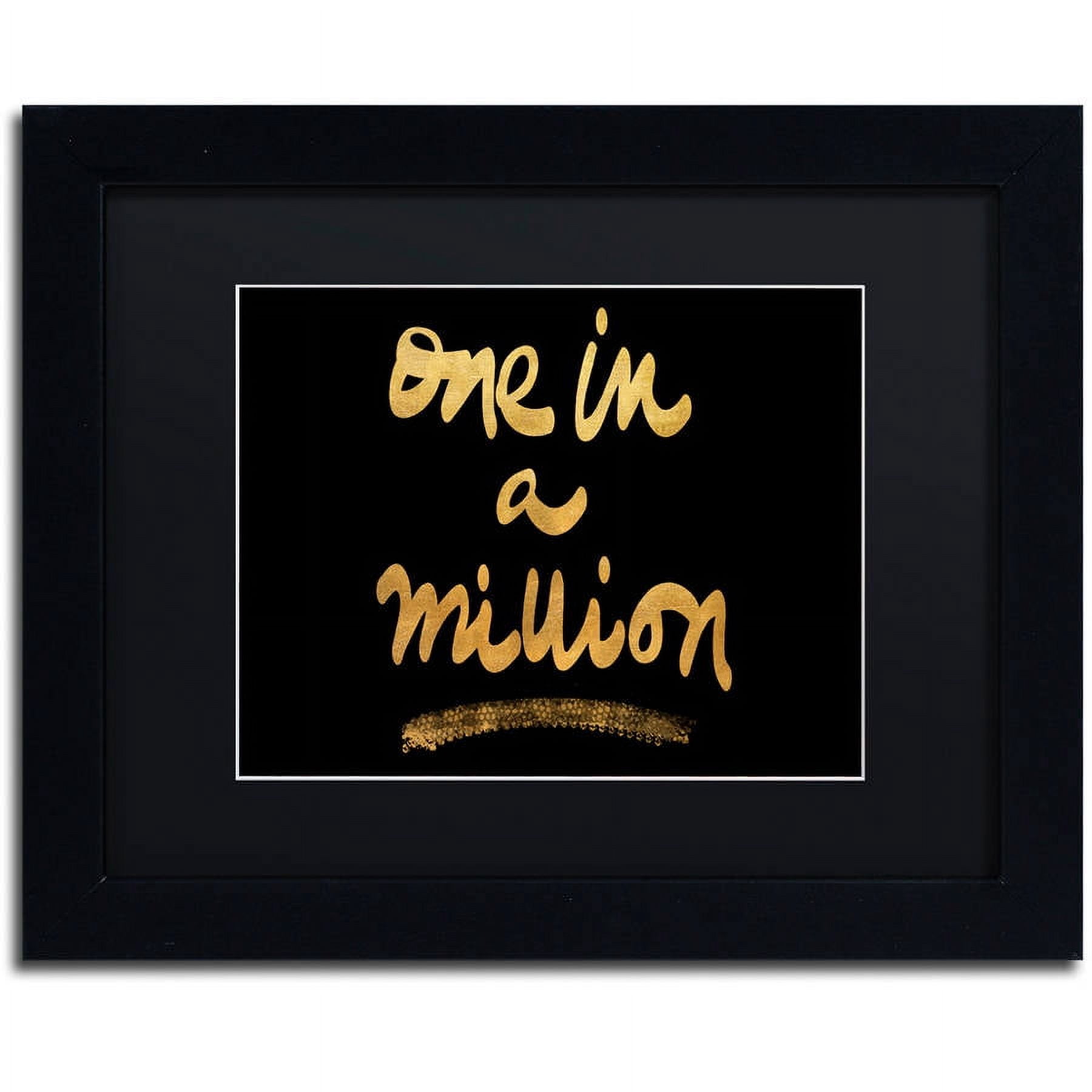 Trademark Fine Art "Million On Black" Canvas Art by Lisa Powell Braun, Black Matte, Black Frame