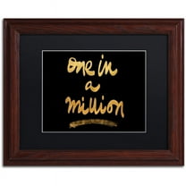Trademark Fine Art "Million On Black" Canvas Art by Lisa Powell Braun, Black Matte, Wood Frame