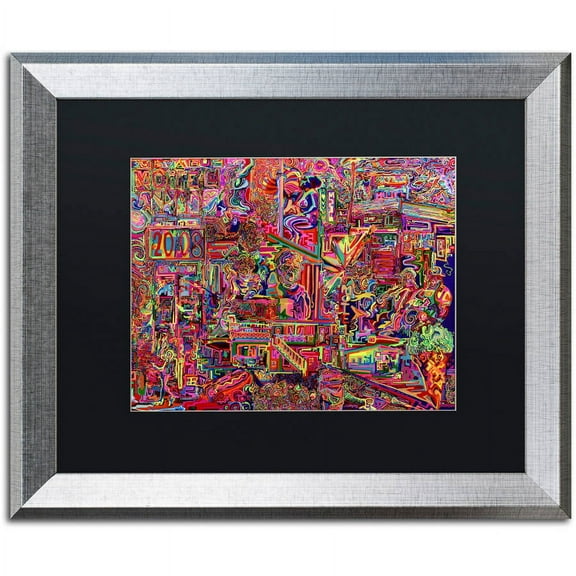 Trademark Fine Art "Millions Served" Canvas Art by Josh Byer, Black Matte, Silver Frame