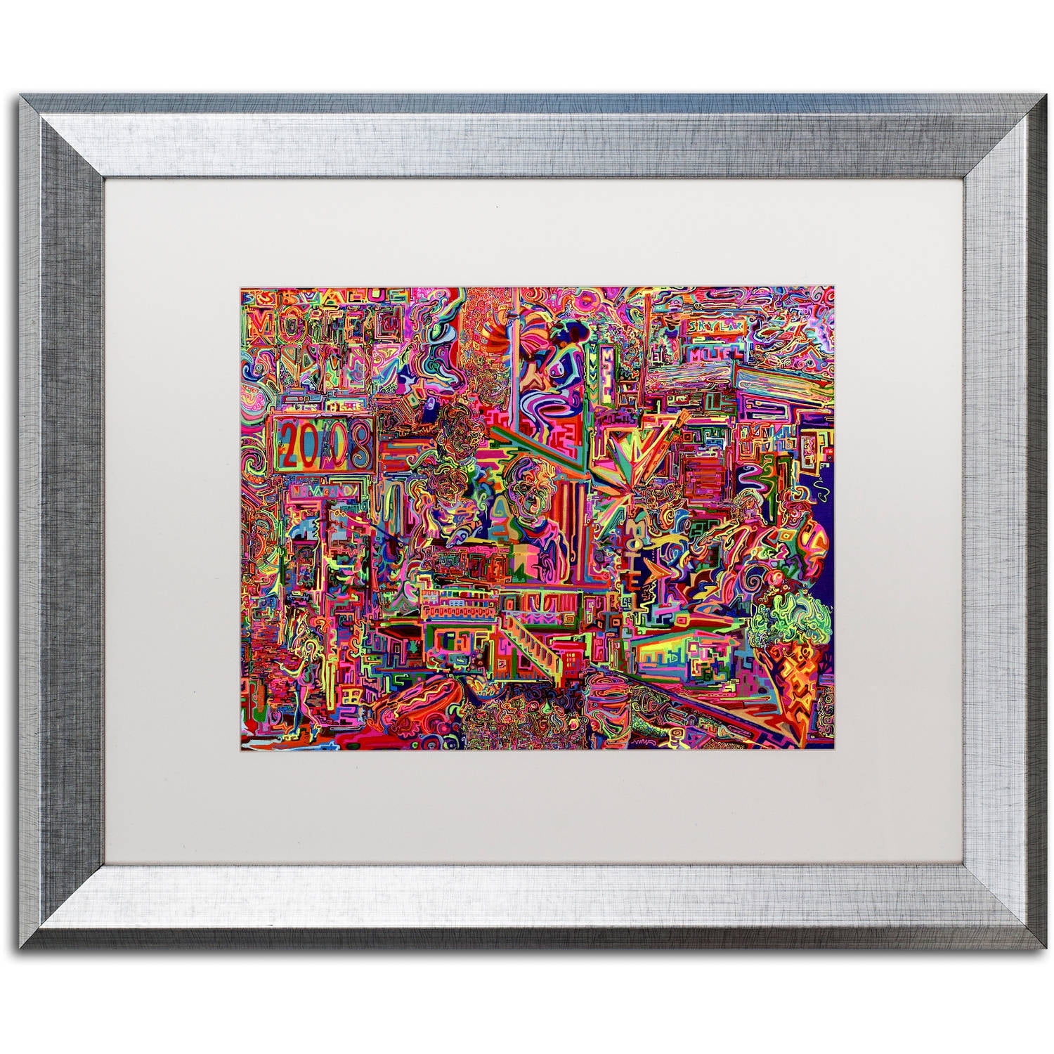 Trademark Fine Art "Millions Served" Canvas Art by Josh Byer, White Matte, Silver Frame
