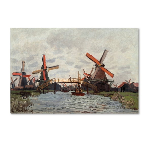 Trademark Fine Art 'Mills Near Zaandam' Canvas Art by Monet