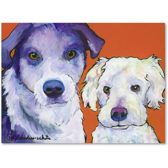 Trademark Fine Art "Milo and Max" Canvas Art by Pat Saunders-White
