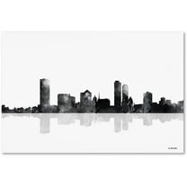 Trademark Fine Art "Milwaukee Wisconsin Skyline BG-1" Canvas Art by Marlene Watson