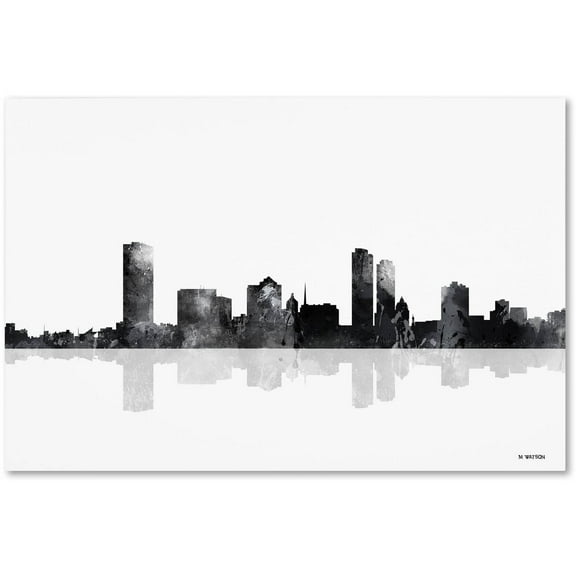 Trademark Fine Art "Milwaukee Wisconsin Skyline BG-1" Canvas Art by Marlene Watson