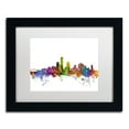 thumbnail image 1 of Trademark Fine Art 'Milwaukee Wisconsin Skyline' Canvas Art by Michael Tompsett, White Matte, Black Frame, 1 of 4