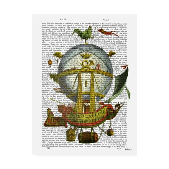 Trademark Fine Art 'Minerve Hot Air Balloon' Canvas Art by Fab Funky