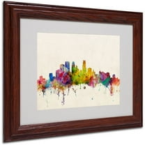 Trademark Fine Art "Minneapolis, Minnesota" Canvas Art by Michael Tompsett, Wood Frame