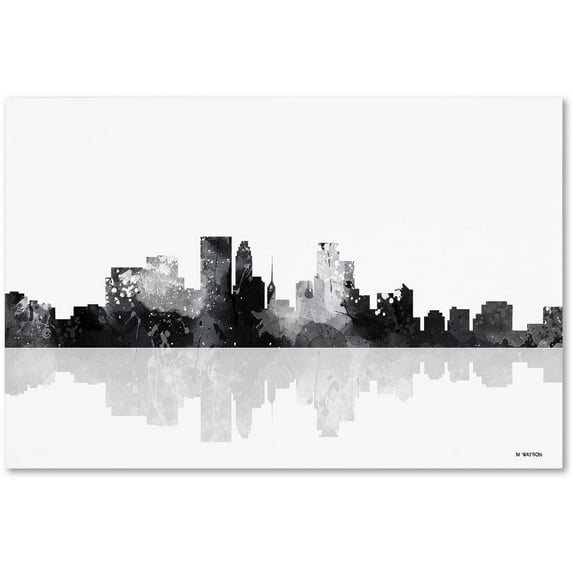 Trademark Fine Art "Minneapolis Minnesota Skyline BG-1" Canvas Art by Marlene Watson