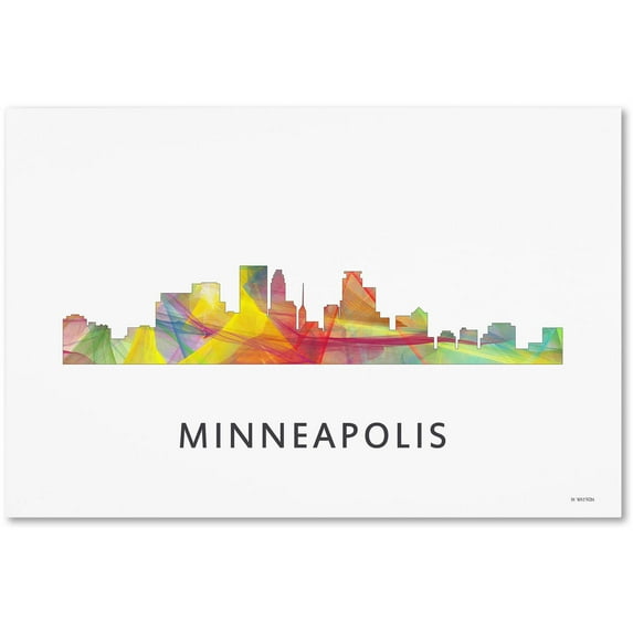 Trademark Fine Art 'Minneapolis Minnesota WB-1' Canvas Art by Marlene Watson