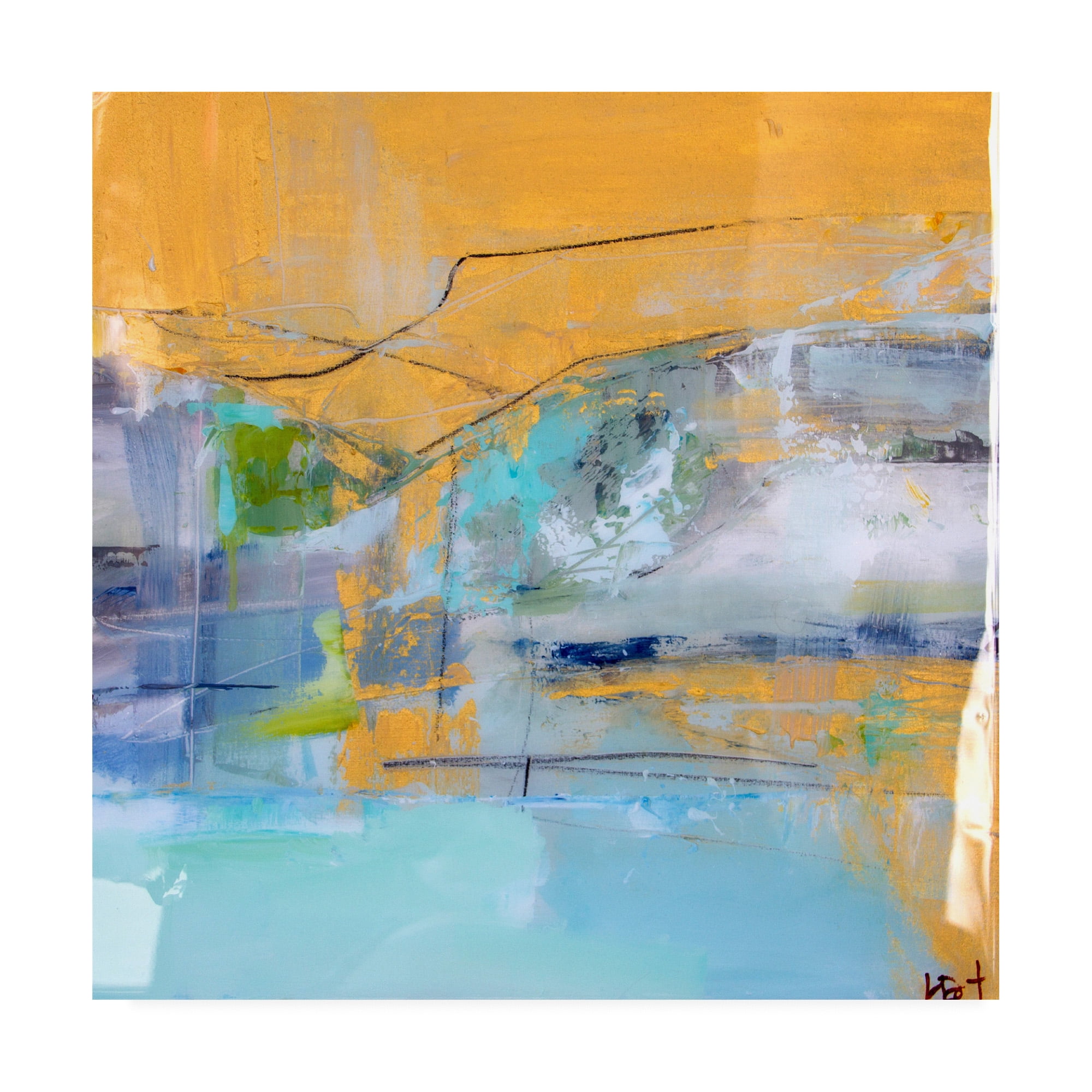Trademark Fine Art 'Mint Lake' Canvas Art by Kym De Los Reyes