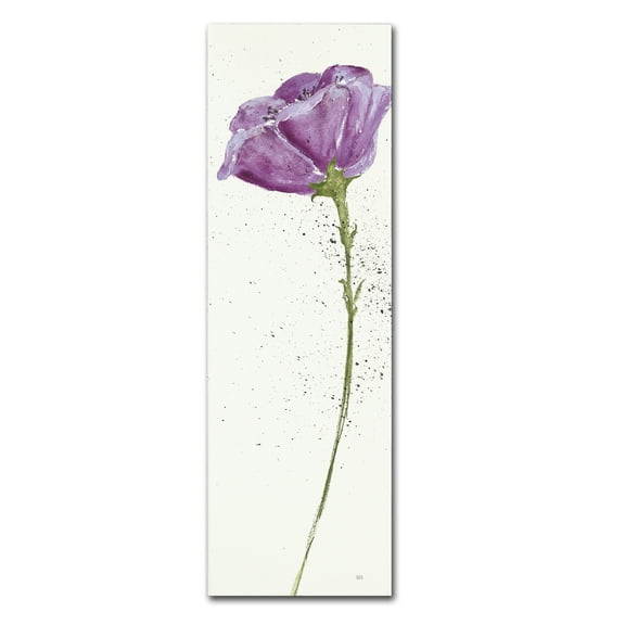 Trademark Fine Art 'Mint Poppies II in Purple Crop' Canvas Art by Chris Paschke