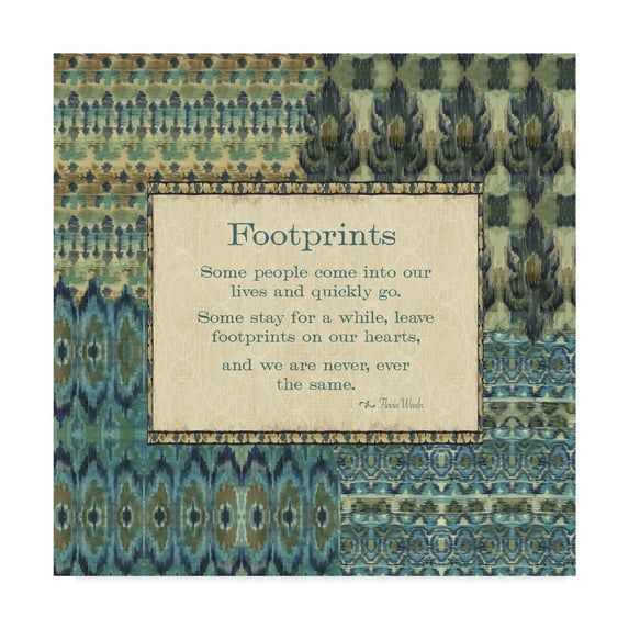 Trademark Fine Art 'Mirage IV Words Blue' Canvas Art by Pela Studio