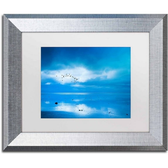 Trademark Fine Art 'Mirror of the Soul' Canvas Art by Philippe Sainte-Laudy, White Matte, Silver Frame
