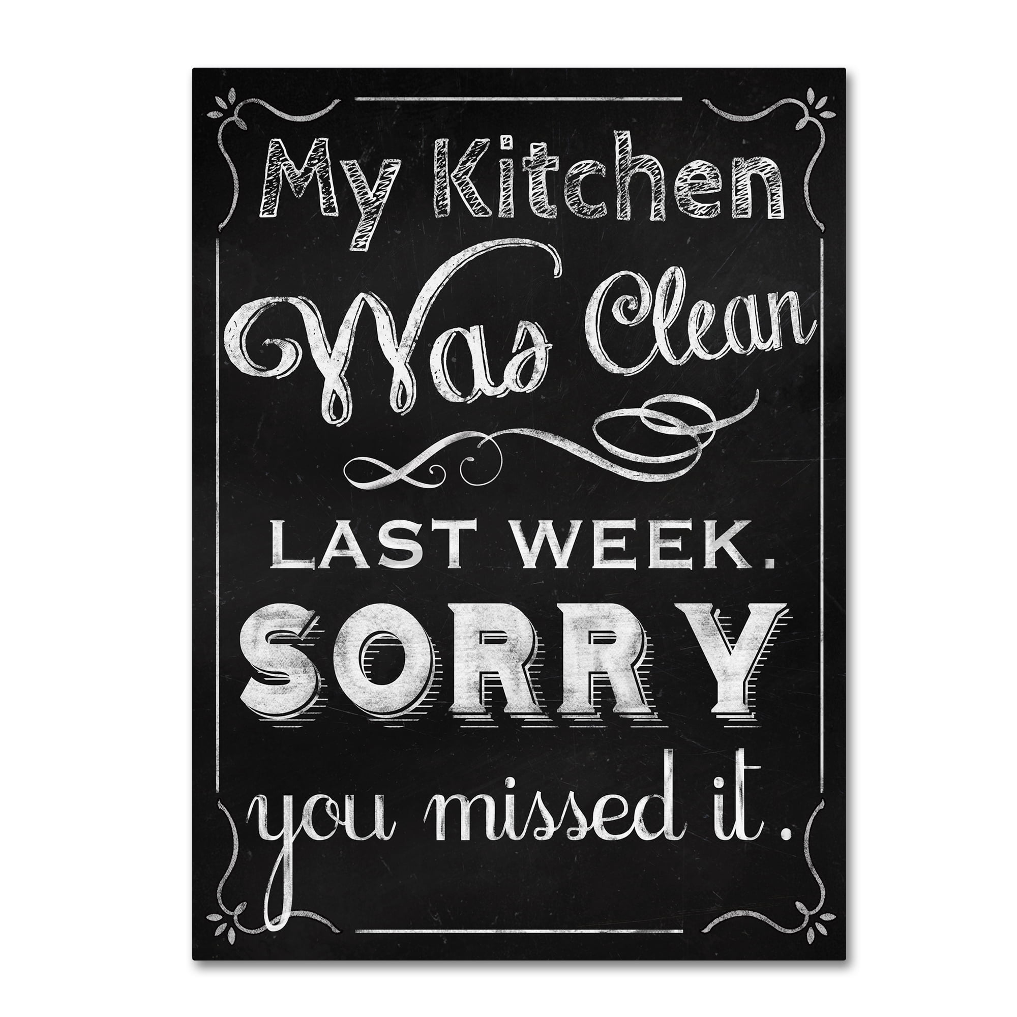 Black and White Typography Canvas Wall Art