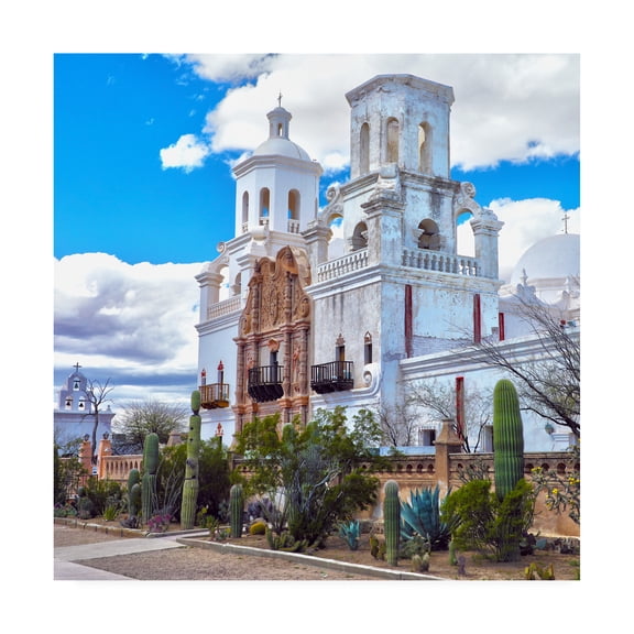 Trademark Fine Art 'Mission San Xavier del Bac Arizona' Canvas Art by Mitch Catanzaro