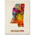 thumbnail image 1 of Trademark Fine Art "Mississippi Map" Canvas Wall Art by Michael Tompsett, 1 of 3