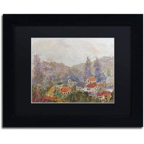 Trademark Fine Art "Misty Morning" Canvas Art by Manor Shadian Black Matte, Black Frame