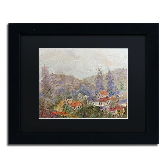 Trademark Fine Art "Misty Morning" Canvas Art by Manor Shadian Black Matte, Black Frame