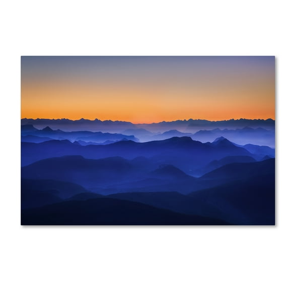 Trademark Fine Art 'Misty Mountains' Canvas Art by David Bouscarle