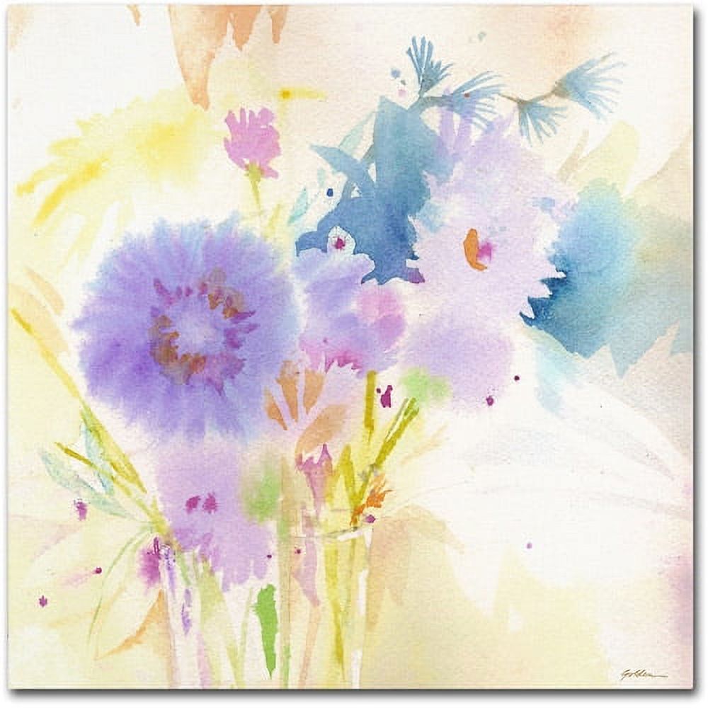 Trademark Fine Art "Mixed Blue Bouquet" Canvas Art by Sheila Golden