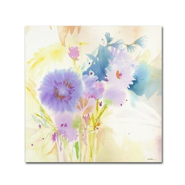 Trademark Fine Art "Mixed Blue Bouquet" Canvas Art by Sheila Golden
