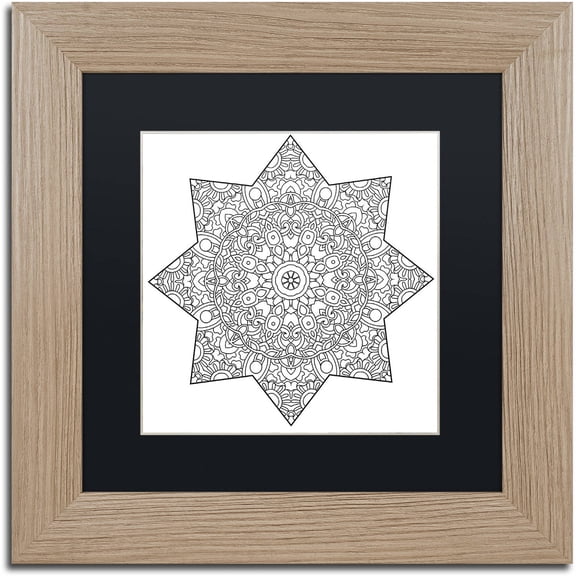 Trademark Fine Art "Mixed Coloring Book 1" Canvas Art by Kathy G. Ahrens, Black Matte, Birch Frame