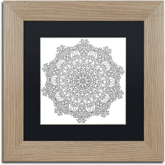 "Trademark Fine Art ""Mixed Coloring Book 10"" Canvas Art by Kathy G. Ahrens, Black Matte, Birch Frame"