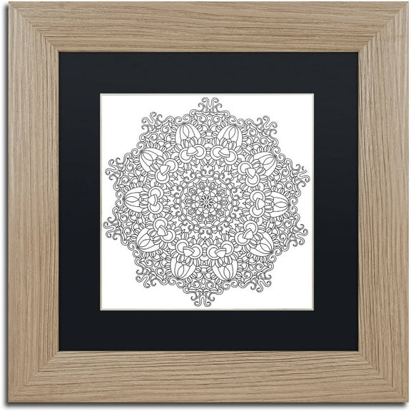 Trademark Fine Art "Mixed Coloring Book 10" Canvas Art by Kathy G. Ahrens, Black Matte, Birch Frame