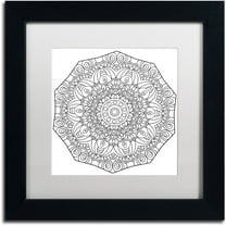 Trademark Fine Art "Mixed Coloring Book 11" Canvas Art by Kathy G. Ahrens, White Matte, Black Frame
