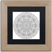 Trademark Fine Art "Mixed Coloring Book 12" Canvas Art by Kathy G. Ahrens, Black Matte, Birch Frame