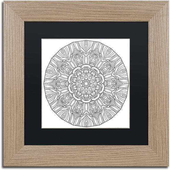 Trademark Fine Art "Mixed Coloring Book 12" Canvas Art by Kathy G. Ahrens, Black Matte, Birch Frame
